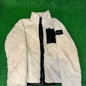 This is a very fuzzy Calvin Klein performance hoodie!